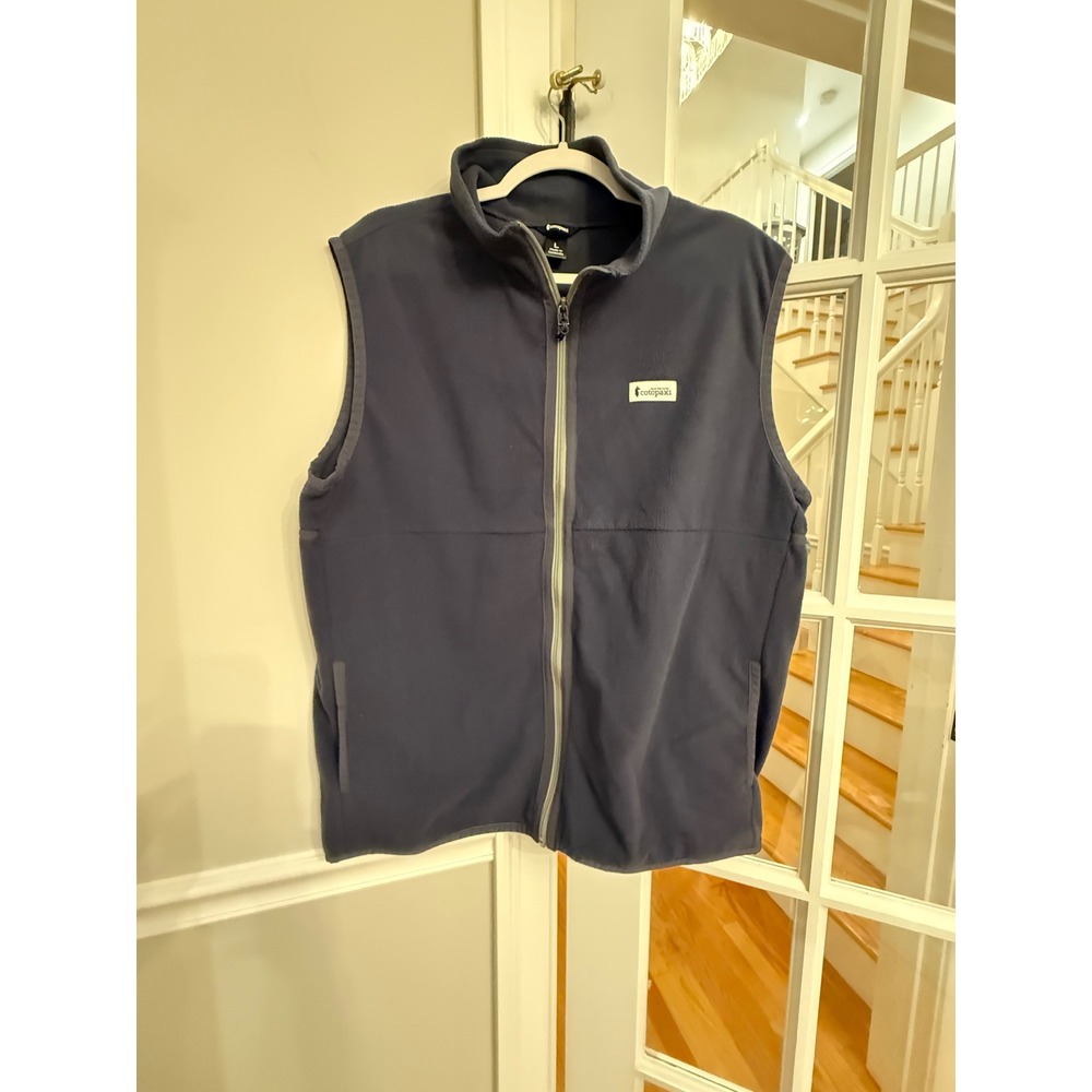 Cotopaxi Teca Fleece Vest Mens Large Navy Blue Full Zip Sleeveless Jacket